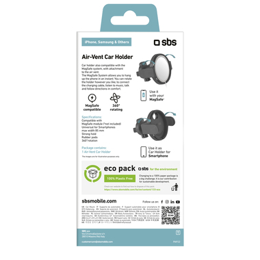 Supporto da auto compatibile con caricatore Magsafe