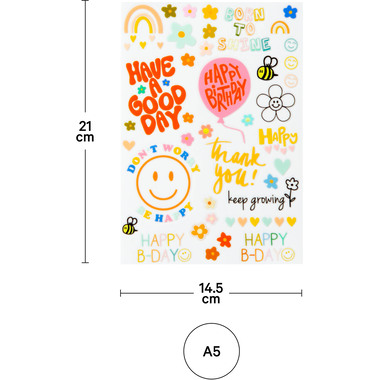 I AM CREATIVE Rub on Sticker A5 4010.62 Geburtstag