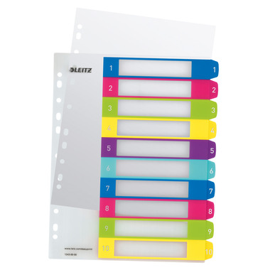 LEITZ Register PP WOW A4+ 12430000 mutlicolor 1-10