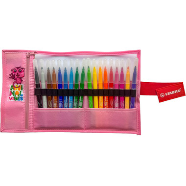 STABILO Fasermaler Power Animal 2mm CH280/18-09 pink 18 Stück