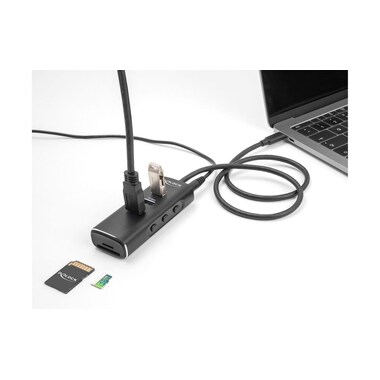 Delock USB-Hub 3x USB A/1x USB C 10Gbps und 1x mircoSD/SD