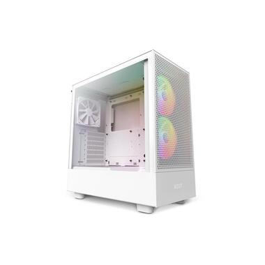 NZXT case per PC H5 Flow RGB bianco opaco