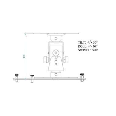Euromet Fixation de plafond ARAKNO Maxi Noir