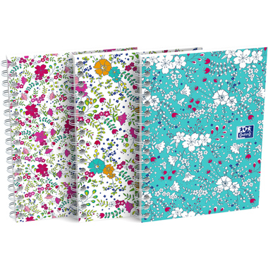 OXFORD Collegeblock ForMe Floral A6 400094826 quadrettato 5x5mm,90g 50 fogli
