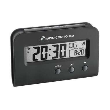 TFA Dostmann Funkwecker Schwarz