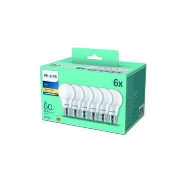 Philips Lampe LED 60W A60 E27 WW FR ND 6PF/4 DISC Warmweiss (WW)