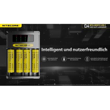Nitecore Chargeur Ci4 USB-C
