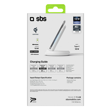 Support de bureau avec recharge sans fil de 10 W