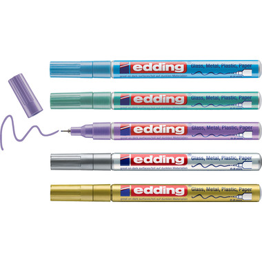 EDDING Gloss Paintmarker 780 0.8mm 780-E5-met ass2 metallic 5 Stück