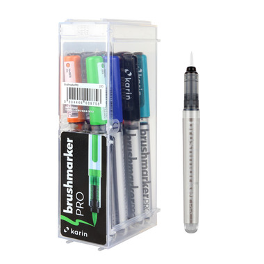 KARIN Brush Marker PRO + blender 27C1 Basic colours 12 Stück