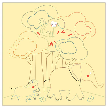 URSUS Images magiques à gratter 24560002F Safari, 21x21cm