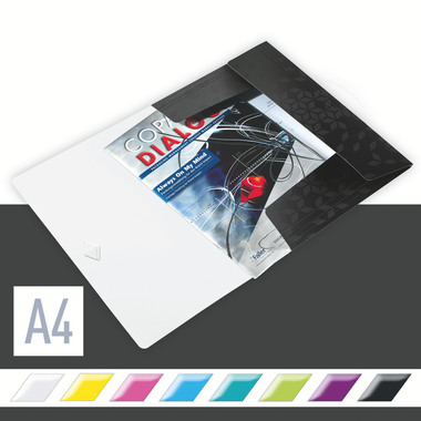 LEITZ Gummibandmappe WOW A4 4599-00-95 schwarz für 150 Blatt
