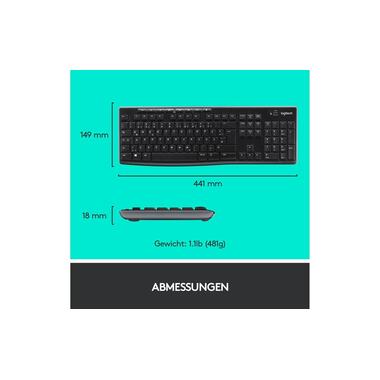 Set tastiera e mouse Logitech MK270 layout US