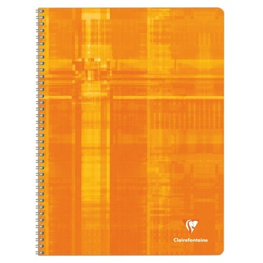 CLAIREFONTAINE Carnet spirale ass. A4 8352 5mm, quadrillé 90 feuilles