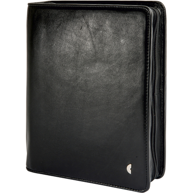 CHRONOPLAN Ringbuch Mobil 50102Z.26 Rindnappaleder schwarz A5