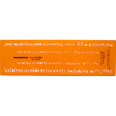 RUMOLD Fineliner-Schriftschablone 89200 Schrift 3,5 und 5 mm