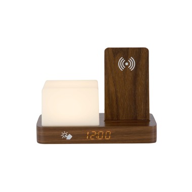 KARLSSON Wecker Retro Night Light LED Mokkabraun