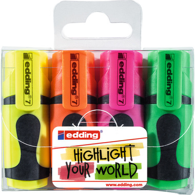 EDDING Textmarker mini 7-E4 Etui 4 Stück