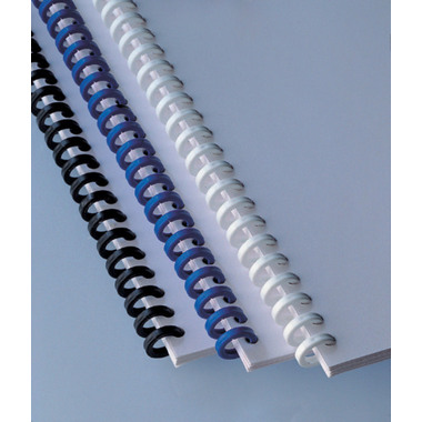 GBC Baguettes de reliure 16m A4 387340E blanc, 34 anneaux 50 pcs.