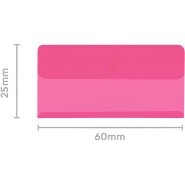 BIELLA Klarsichthülsen 60x30mm 27360240U rosa 25 Stück