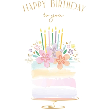 ABC Carte d'anniversaire B6 51106 Gâteau