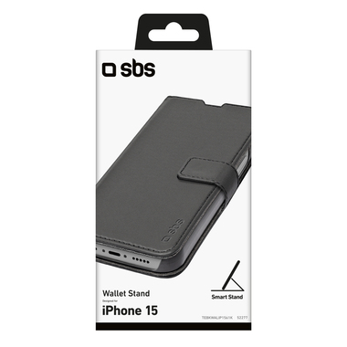 Custodia book con funzione stand per iPhone 15 | SBS