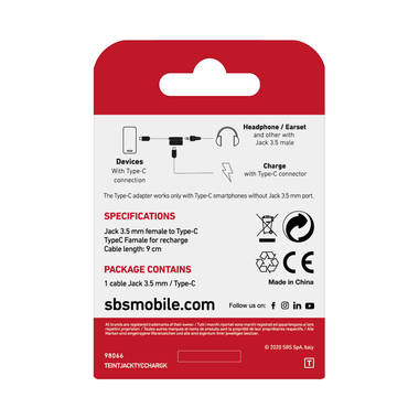 Adaptateur jack femelle de Type-C pour l'audio et la charge