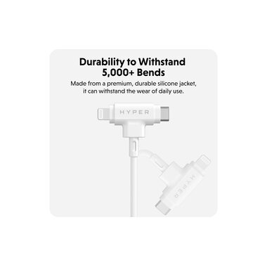 HYPER USB-Ladekabel Hybrid-Silicone USB-C - Lightning 1.5 m