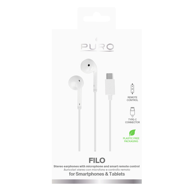 Écouteurs stéréo Filo avec connecteur USB-C | Puro