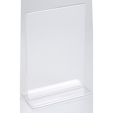 EXACOMPTA Présentoir de table A6 86158D transparent, forme T haut