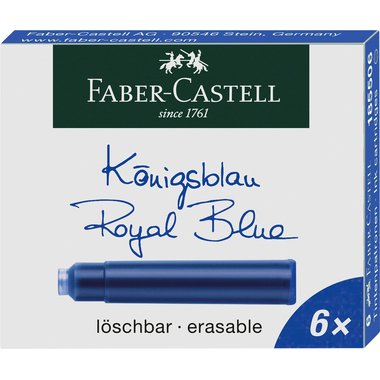 FABER-CASTELL Tintenpatrone 185506 königsblau 6 Stück