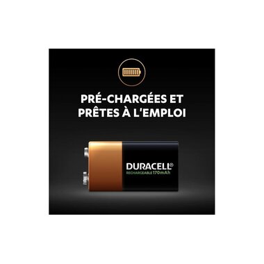 Duracell Batteria Ricaricabile NiMH 9V E-Block 170 mAh, 1 pezzo