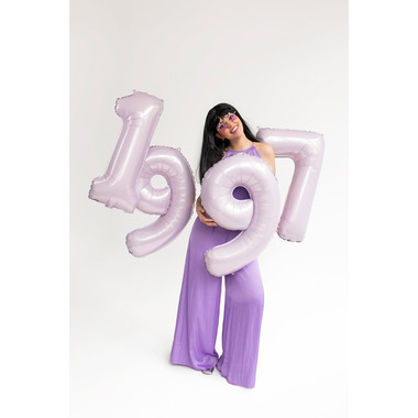 PARTYDECO Folienballon Ziffer 9 72cm FB230G-9-014 lila