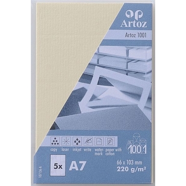 ARTOZ Cartes de visite 1001 A7 107136142 220g, chamois 5 feuilles