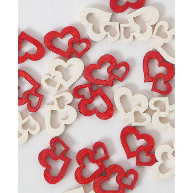 I AM CREATIVE Pièces de dispersion 4501.82 d. coeur rouge/blanc,24 pcs..
