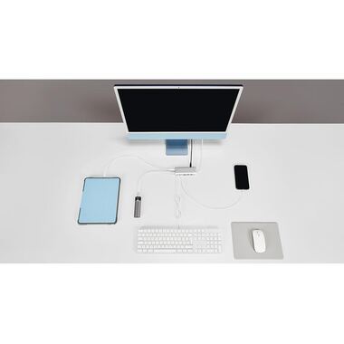 LMP Hub USB USB Type-C – USB-A 3.0, USB -C Argent