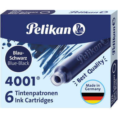 PELIKAN Tinte 4001 TP/6 301184 blauschwarz 6 Stück