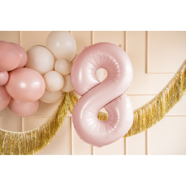 PARTYDECO Ballon en plastique no. 8 72cm FB230P8081J rose