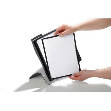 DURABLE Système d.présent.SHERPA Style 585501 noir, avec 10 pochettes A4