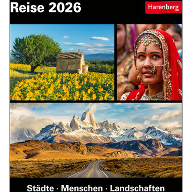 HARENBERG Abreisskalender 2026 2105000+26 Reise DE 15.4x16.5cm