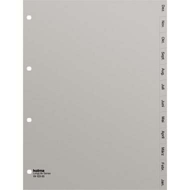 KOLMA Register LongLife A4 19.123.03 grau Dez-Jan DE