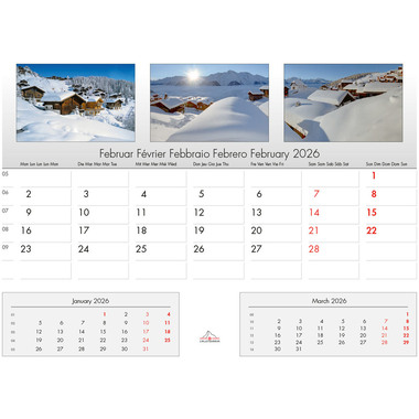 CALENDARIA Bildkalender 2026 9783036205144 Swiss Mix ML 31.5x23cm
