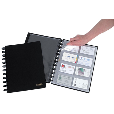 ADOC Livre présentation Card-Ex A4 9287.012 noir, 800my 12 pochets