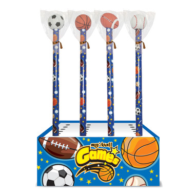 ROOST Crayon sports de balle RET-100 Gomme, 4 ass.