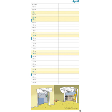 HEYE Planer für zwei Butschkow 2026 20712+26 1M/1S DE 2 Spalten 16x34.7cm