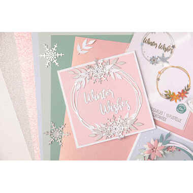 SIZZIX Stanzformen Winterkranz 666026 15er Set
