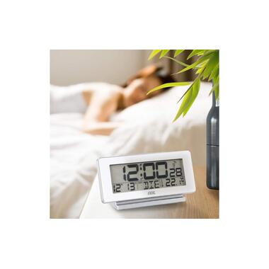 ADE Funkwecker mit Temperatur und Datumsanzeige, Weiss