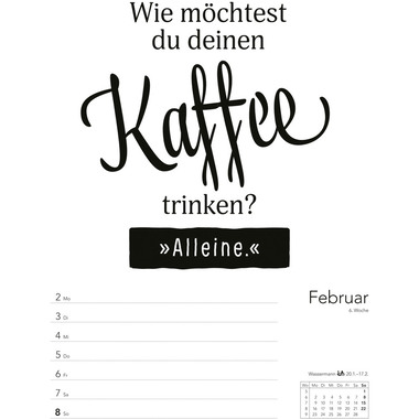 HARENBERG Wochenplaner 2026 3310134+26 Sprüche-Kalender DE 25x35.5cm