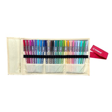 STABILO Rollerset point 68 1.1mm 6825-08-02CH 25 couleurs ass. jaune pastel