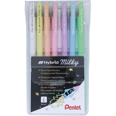 PENTEL gel roller K108P-7 Milky 7er Set